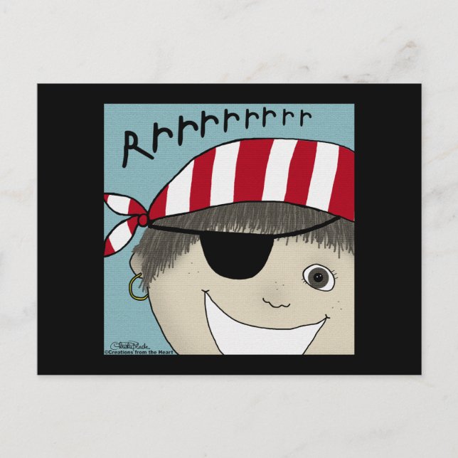 Pirate Boy Rrrrrr Postkarte (Vorderseite)