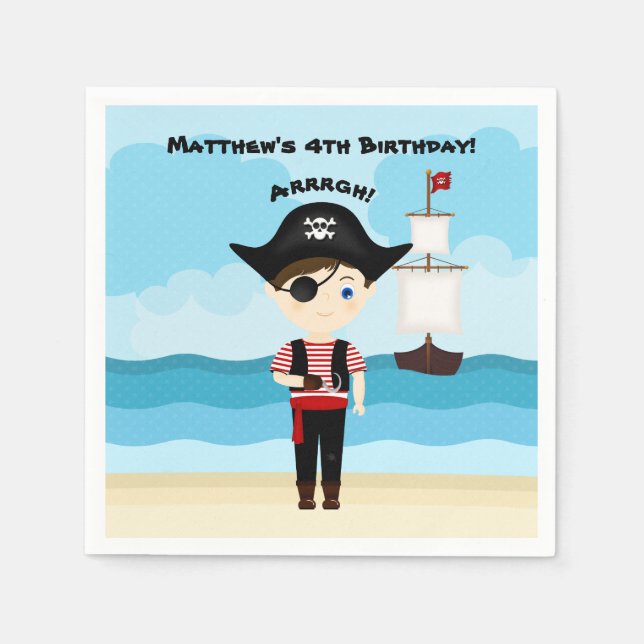 Pirate Boy Serviette (Vorderseite)