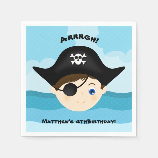 Pirate Boy Serviette (Vorderseite)