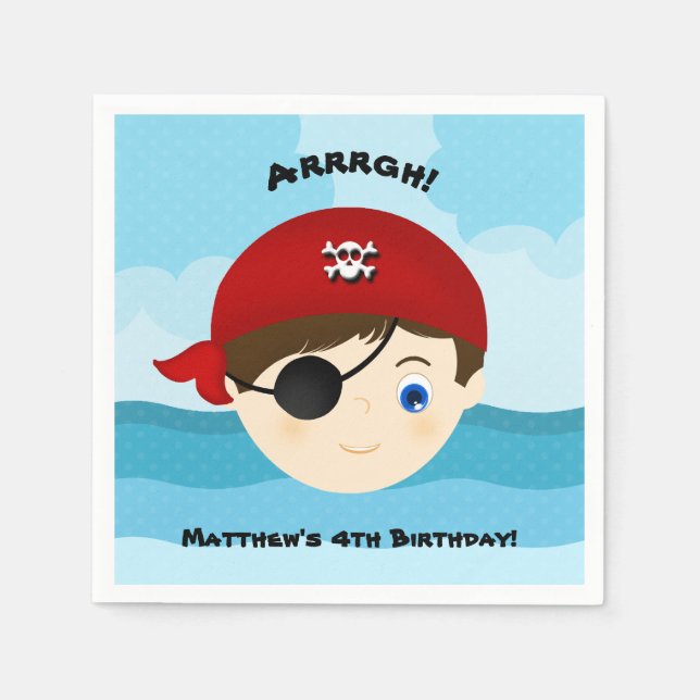 Pirate Boy Serviette (Vorderseite)
