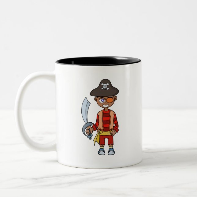 Pirate Boy Zweifarbige Tasse (Links)