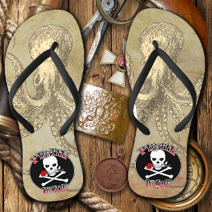 Pirate Bride Flip Flops