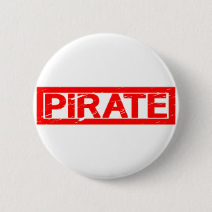 Pirate-Briefmarke Button