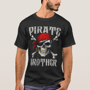 Pirate Brother Piratenflagge Flag und Skull Crossb T-Shirt