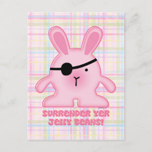 Pirate Bunny Postcard Postkarte