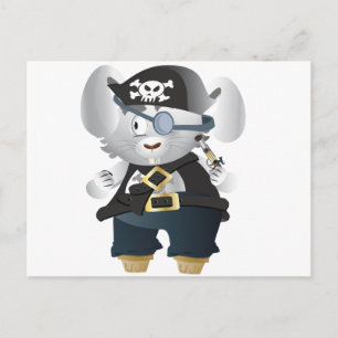 Pirate Bunny Postkarte