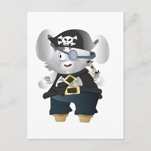 Pirate Bunny Postkarte (Vorderseite)