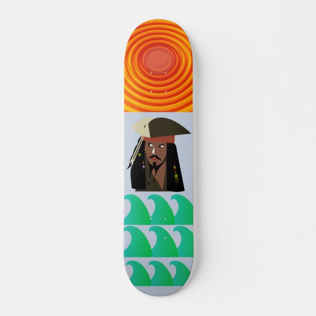 PIRATE CAPTAIN Skateboard, 7¾ Zoll Deck Skateboard (Vorne)