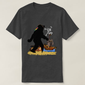 Pirate Captain Treasure Chest Sasquatch T-Shirt