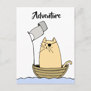 Pirate Cat Adventure Postkarte