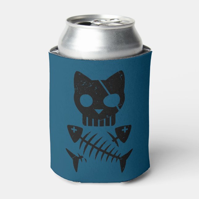 Pirate Cat Can Cooler Dosenkühler (Kanne Vorderseite)