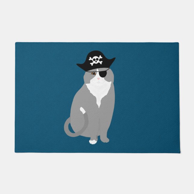 Pirate Cat Doormat Fußmatte (Vorderseite)