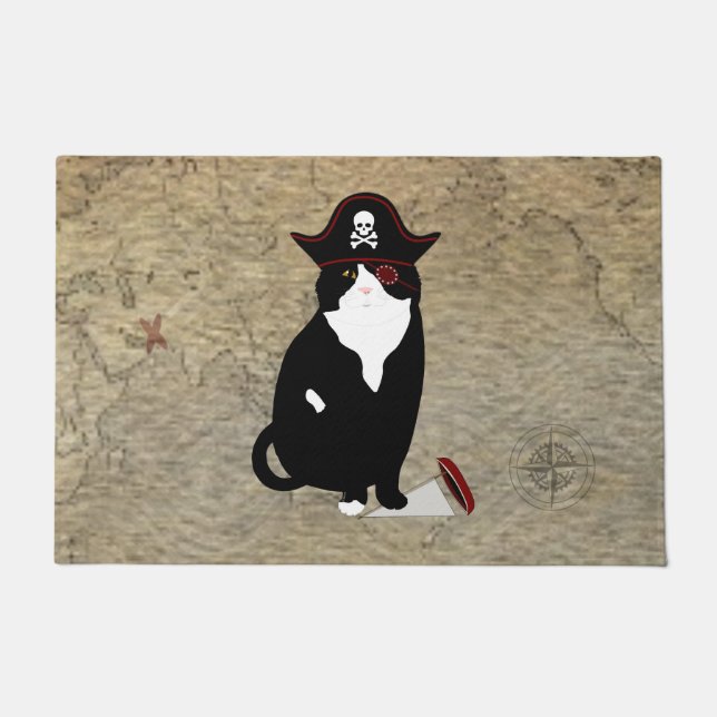 Pirate Cat Large Doormat Fußmatte (Vorderseite)