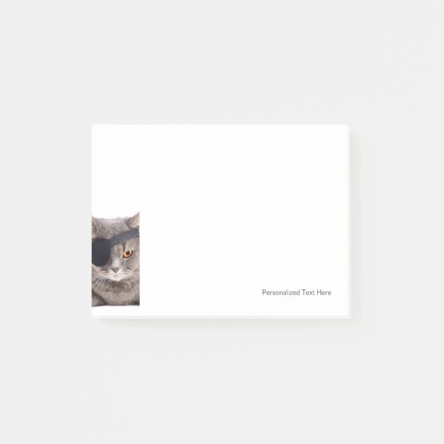 Pirate Cat Post-it Klebezettel (Vorderseite)