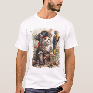 Pirate Cat Treasure T-Shirt