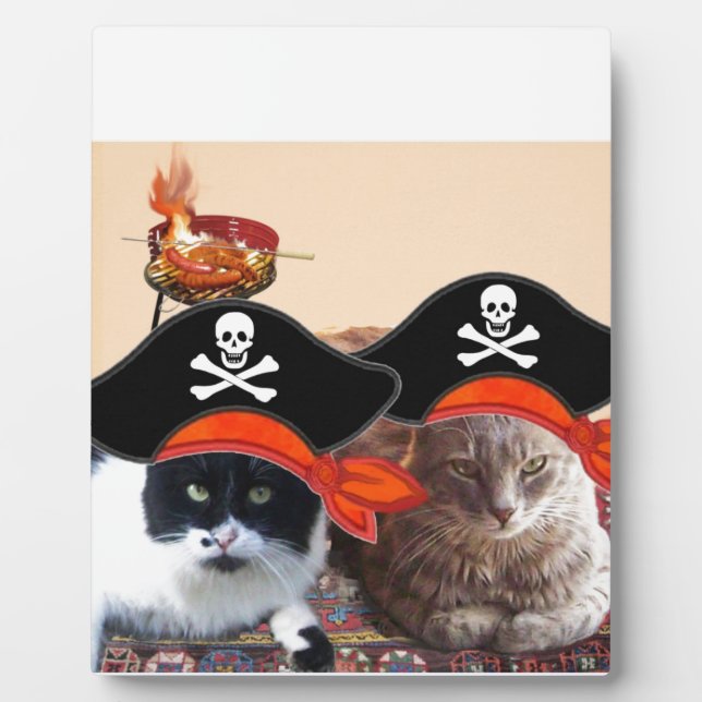 PIRATE CATS, sprechen wie ein Piratentag Fotoplatte (Vorderseite)