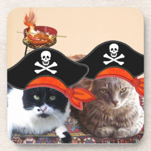 PIRATE CATS, sprechen wie ein Piratentag Untersetzer