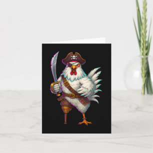 Pirate Chicken Funny Halloween Kostüm für Men Wom Karte