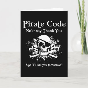 Pirate Code: Thank You Dankeskarte