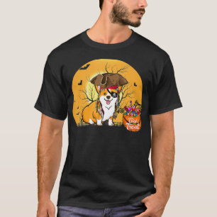 Pirate Corgi Halloween Kostüm T-Shirt