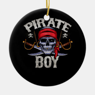 Pirate Costume Boy Captain Theme Party Halloween C Keramik Ornament