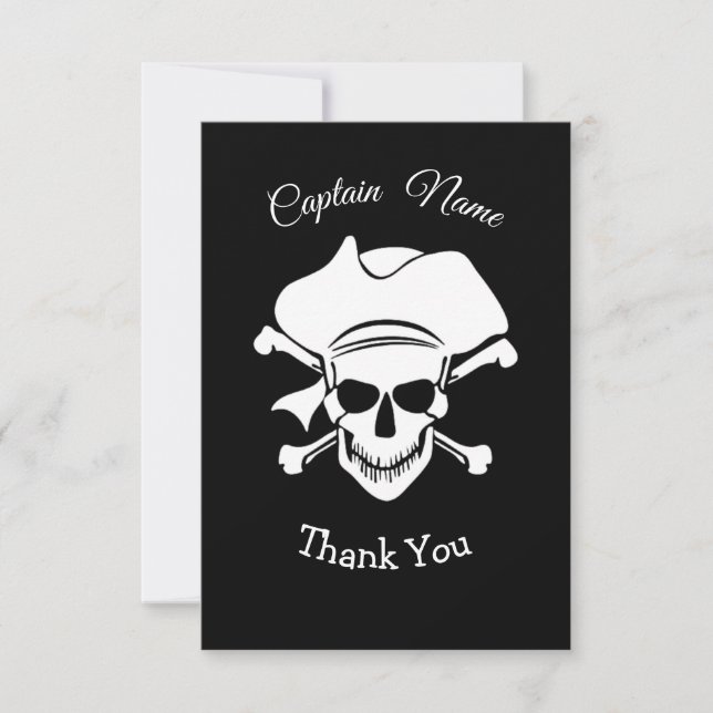 Pirate Crossbone Dankeskarte (Vorderseite)