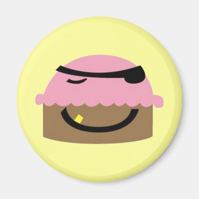 Pirate Cupcake Magnet (Vorne)