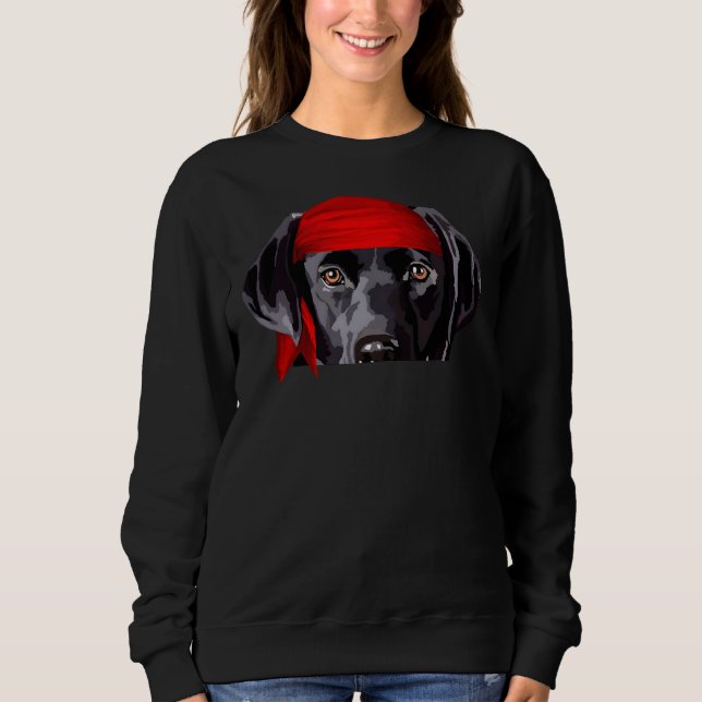 Pirate Curry Black Lab Welppy Sweatshirt (Vorderseite)