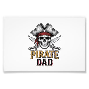 Pirate Dad Totenkopf Schwert Vintage Gravur Shirt_ Fotodruck