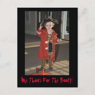 Pirate Danke Karte, ich danke für den Hintern! Postkarte