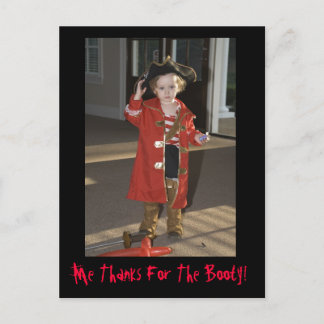 Pirate Danke Karte, ich danke für den Hintern! Postkarte
