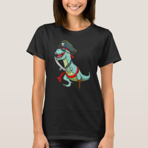 Pirate Dinosaur Rex Tyrannosaurus Halloween Costum T-Shirt