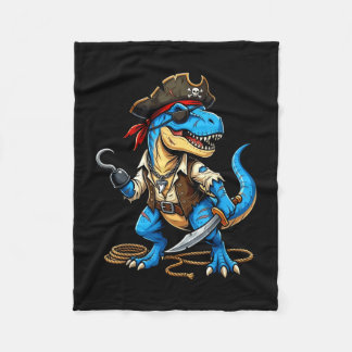 Pirate dinosaur t rex boys girls kids funny fleecedecke
