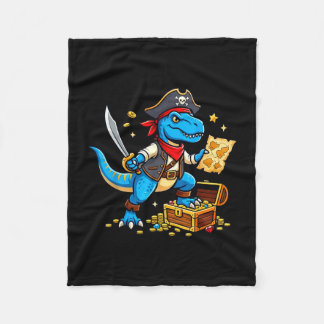 Pirate dinosaur t rex boys girls kids funny fleecedecke