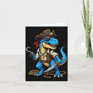 Pirate dinosaur t rex boys girls kids funny karte