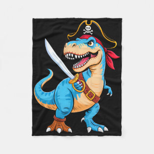 Pirate Dinosaur T Rex Boys Kids Funny Halloween Co Fleecedecke
