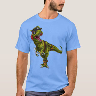 Pirate Dinosaur T Rex Funny Halloween Costume Boys T-Shirt