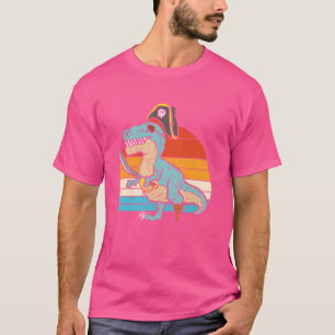 Pirate Dinosaur T Rex Funny Tyrannosaurus Hallowee T-Shirt