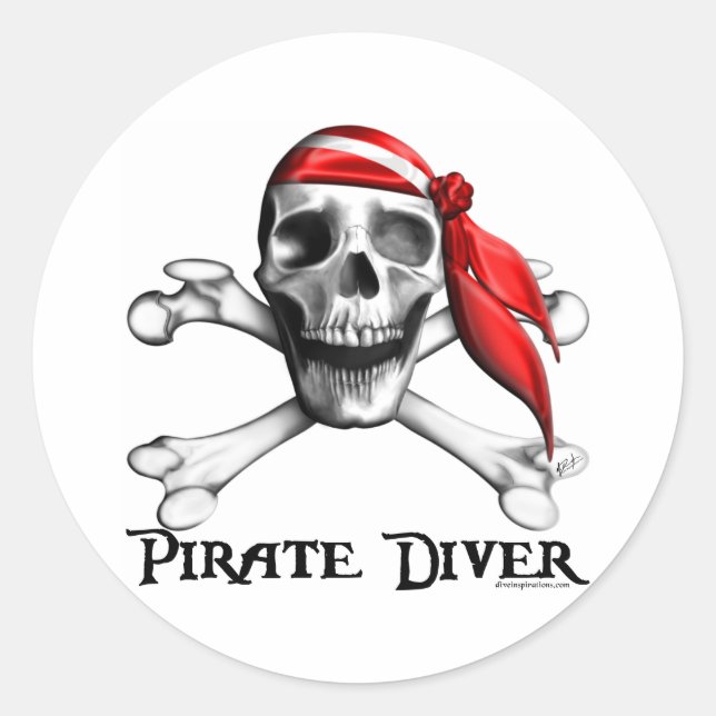 Pirate Diver Sticker (Vorderseite)