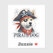 Pirate Dog - Digitale Wasserfarbe