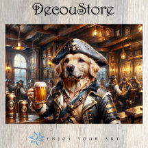 Pirate Dog Tavern Dekorationspapier