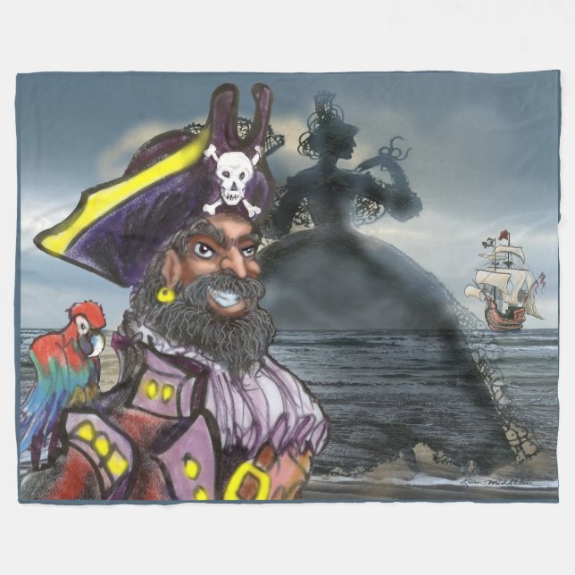 Pirate Dream Fleece Blanket (Vorderseite (Horizontal))