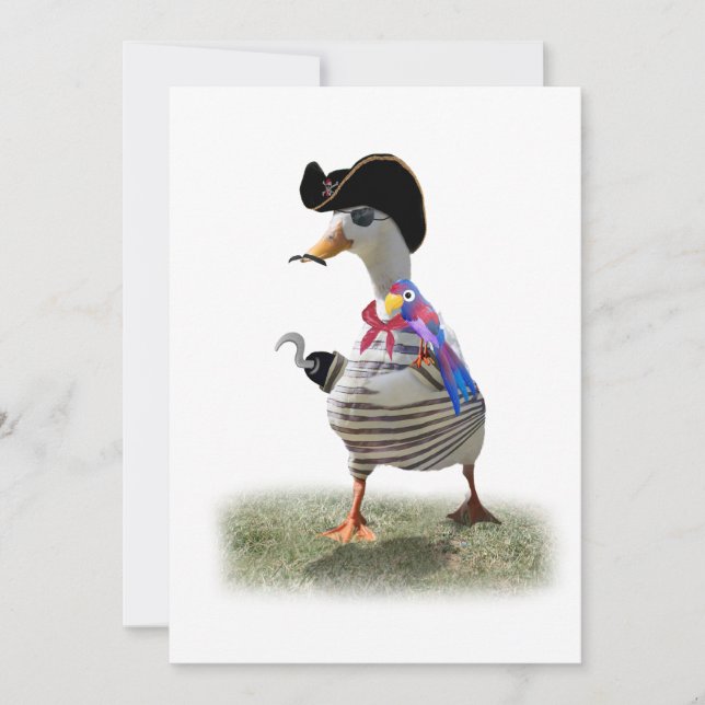Pirate Duck Einladung (Vorderseite)
