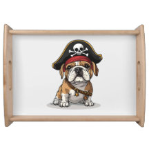 Pirate English Bulldog Skull Crossbones