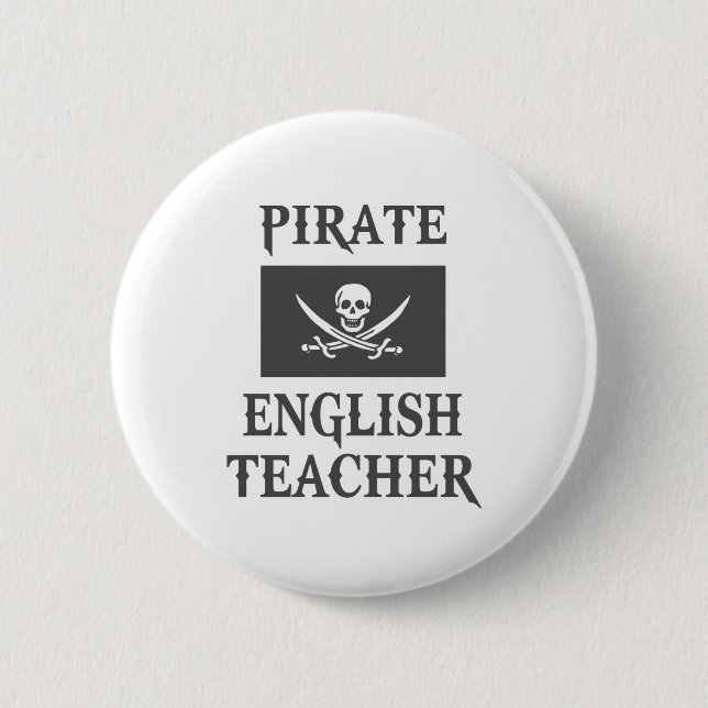 Pirate English Teacher Button (Vorderseite)