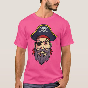 Pirate Eye Patch Sword Sea Sailor Crew Schiff Trea T-Shirt
