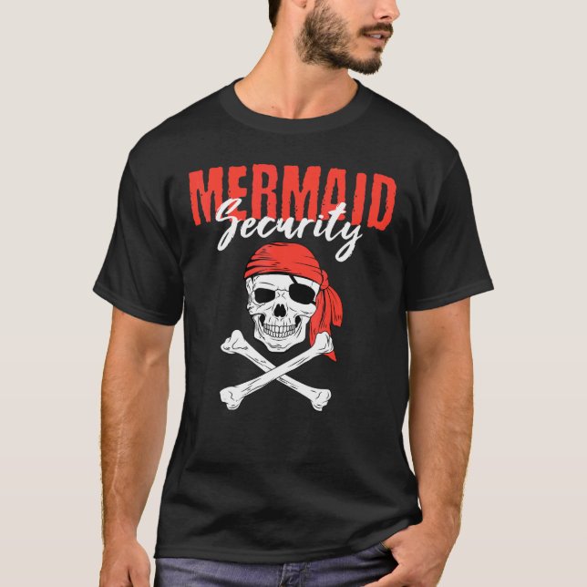 Pirate Eyepatch Skull Mermaid Sea Sailor Schifffah T-Shirt (Vorderseite)