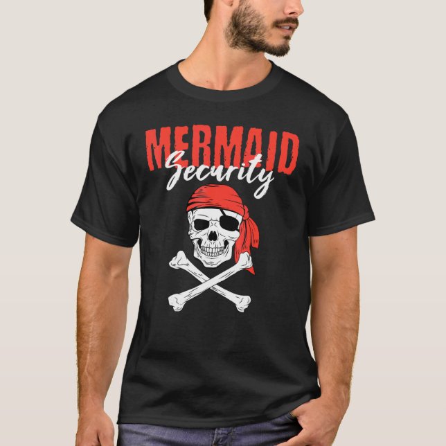 Pirate Eyepatch Skull Mermaid Sea Sailor Schifffah T-Shirt (Vorderseite)