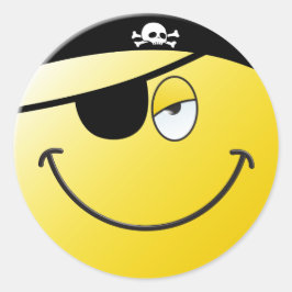 Pirate Face Runder Aufkleber