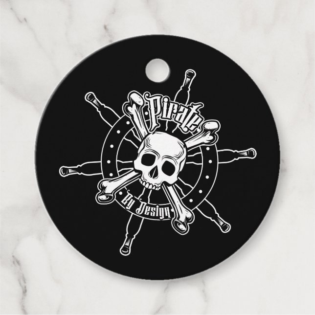 Pirate Favor Tag Geschenkanhänger (Vorderseite)